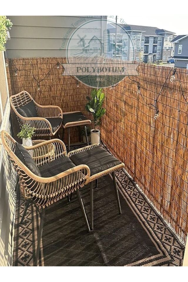 200x600 Dekoratif Doğal Bambu Kamış Hasır Bahçe Çiti- Gölgelik Hasır -balkon -tavan Dekorasyon 200x600 Tek Ebat 5 x 1