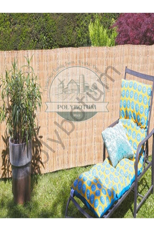 100x400 Dekoratif Doğal Bambu Kamış Hasır Bahçe Çiti- Gölgelik Hasır -balkon -tavan Dekorasyon 100x400 Tek Ebat 5 x 1