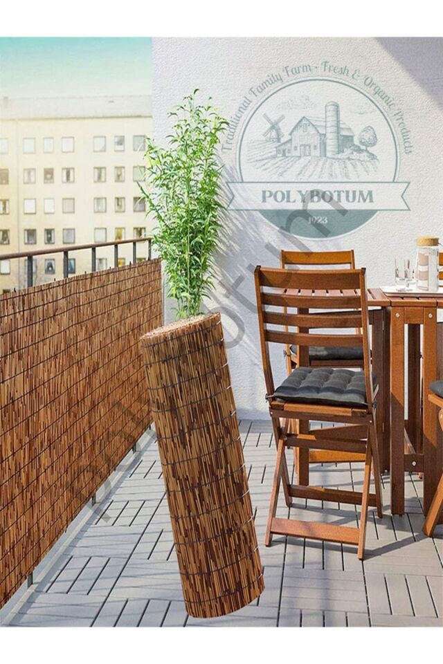 150x600 Dekoratif Doğal Bambu Kamış Hasır Bahçe Çiti- Gölgelik Hasır -balkon -tavan Dekorasyon 150x600 Tek Ebat 5 x 1