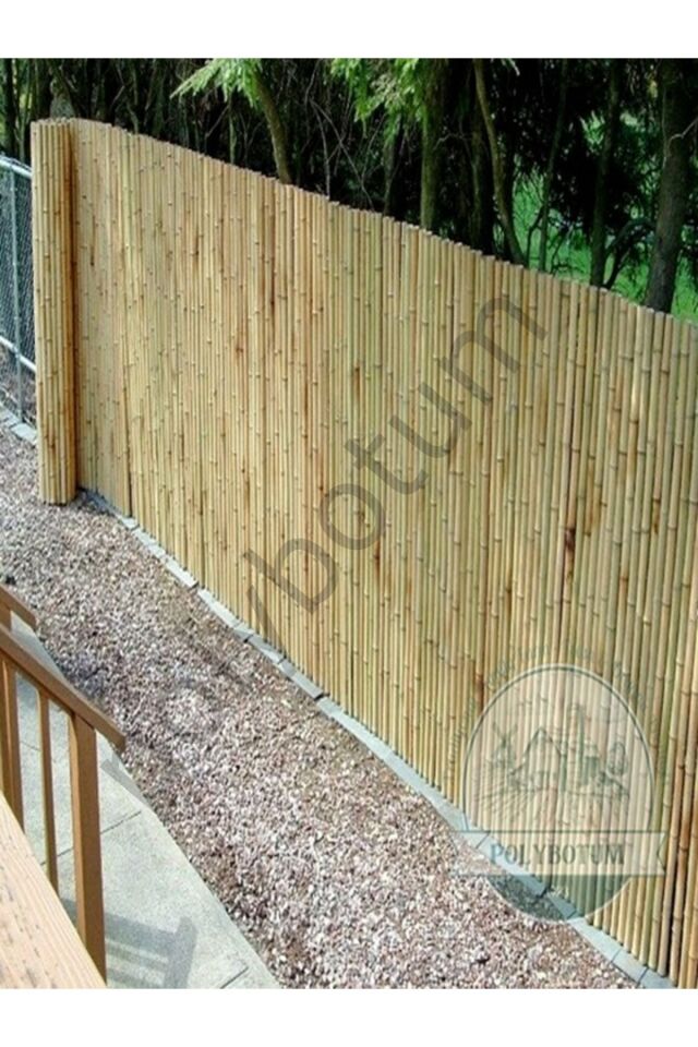 150x400 Dekoratif Doğal Bambu Kamış Hasır Bahçe Çiti- Gölgelik Hasır -balkon -tavan Dekorasyon 150x400 Tek Ebat 5 x 1
