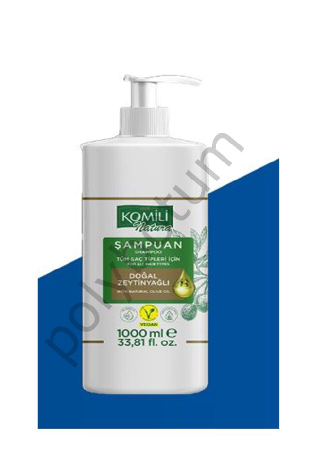 Vegan Doğal Zeytinyağlı Şampuan 1000 ml  Tek Ebat