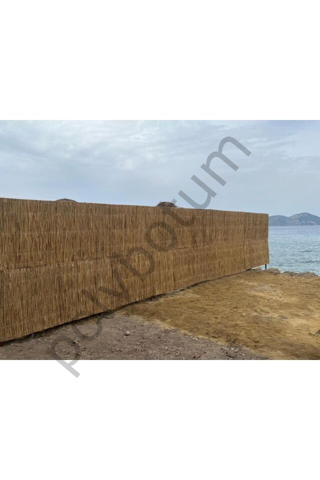 Doğal ve Dayanıklı Pres Bambu Kamış Balkon Çatı Kaplama (kalınlık , 2 cm 1 x 2 metre) Krem Tek Ebat 1 x 2