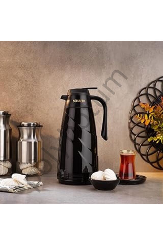 Kitchenhouse Mimoza 1,5 L Cam Termos-Siyah Resimdeki Tek Ebat