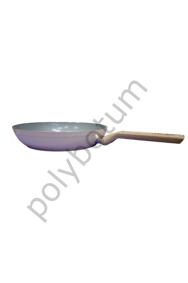 Seradur 26cm Yanmaz Yapışmaz Seramik Kaplama Ahşap Saplı Tava pembe Tek Ebat 26 cm