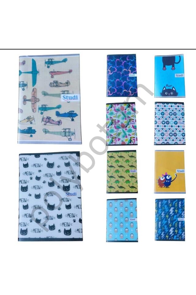 Pp Kapak A5 80 Yaprak Baskılı Kareli Defter 2 Adet KARELİ Tek Ebat