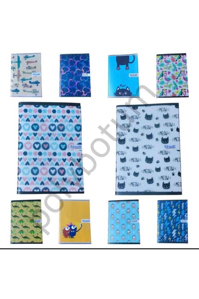 Pp Kapak A5 80 Yaprak Baskılı Kareli Defter 2 Adet KARELİ Tek Ebat