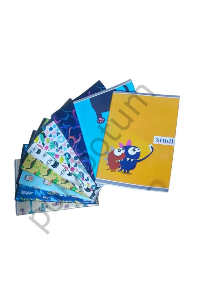 Pp Kapak A5 80 Yaprak Baskılı Kareli Defter 2 Adet KARELİ Tek Ebat