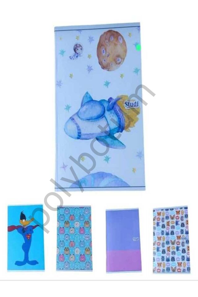 PP Kapak A5 40 Yaprak Dikişli Kareli Defter 2 ADET KARELİ Tek Ebat