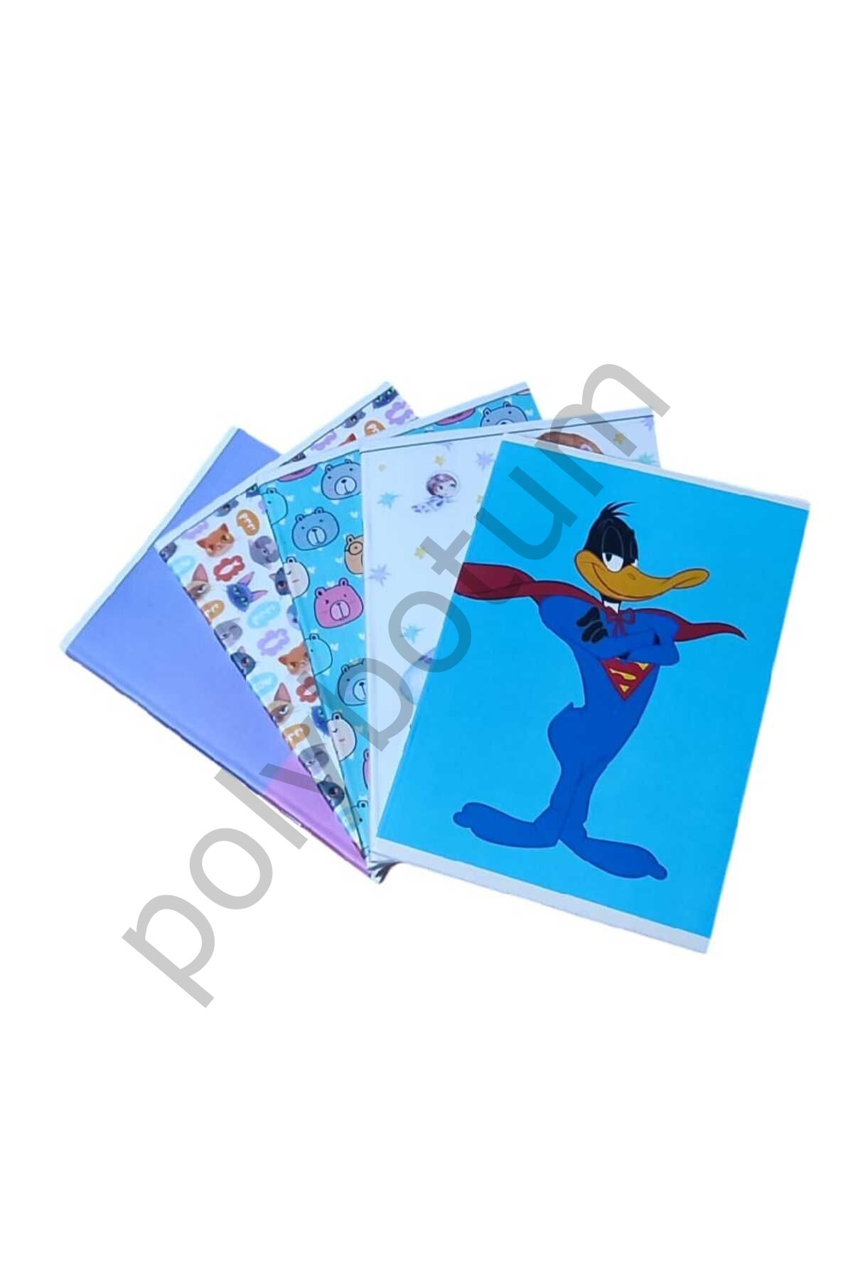 PP Kapak A5 40 Yaprak Dikişli Kareli Defter 2 ADET KARELİ Tek Ebat