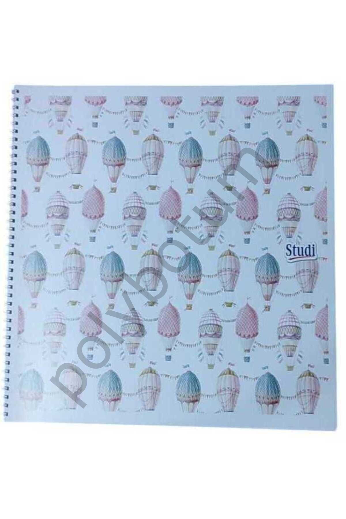 35*50cm 25 Yaprak Spiralli Resim Defteri 2 ADET renkli Tek Ebat