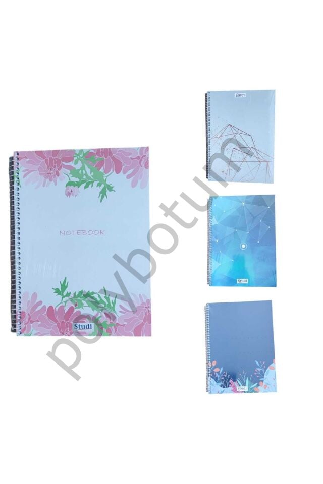 120 Yaprak A4  Çizgili Defter  2 Adet renkli 1 Tek Ebat