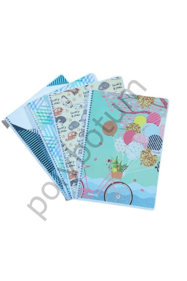 160 Yaprak A4  Kareli Defter 2 Adet renkli Tek Ebat