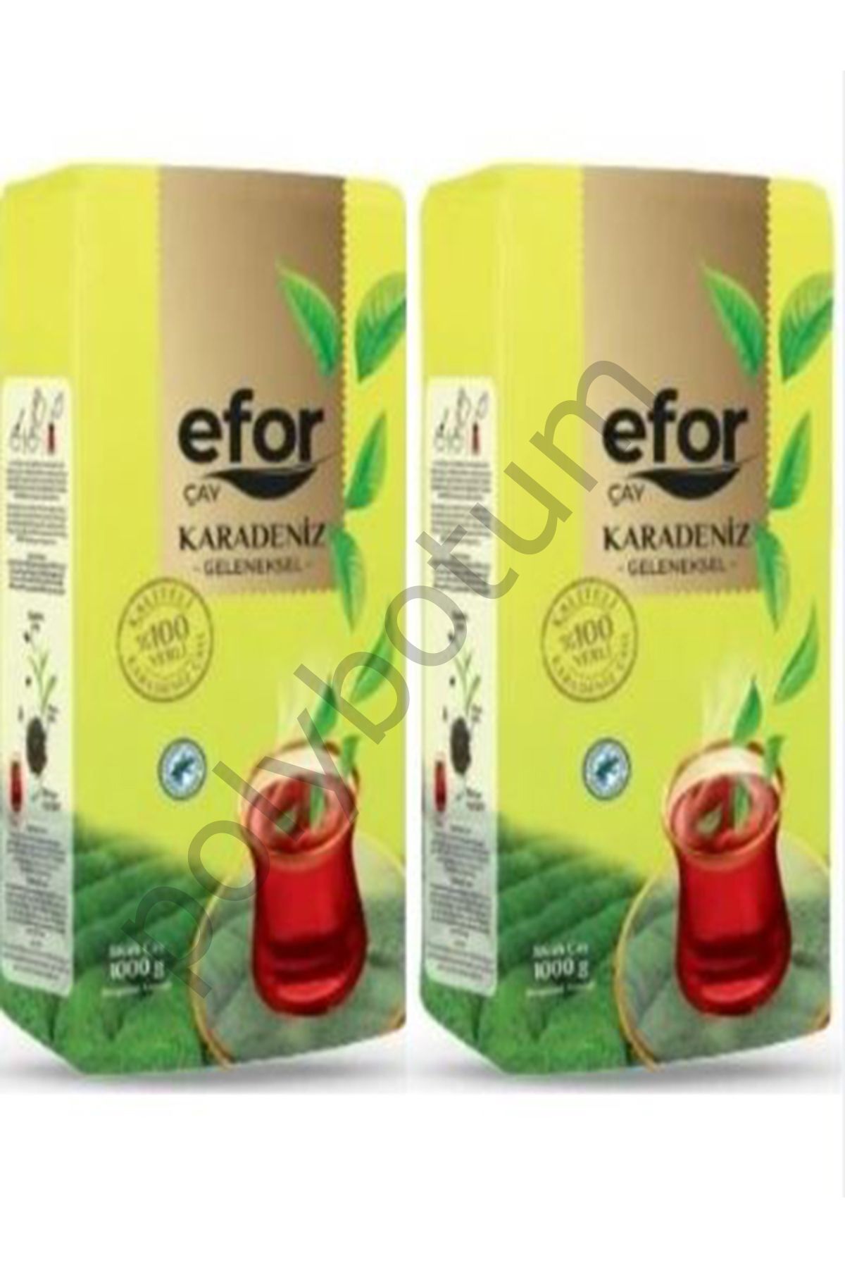 Siyah Çay Karadeniz Bergamot Aromalı 1 kg x 2  Tek Ebat