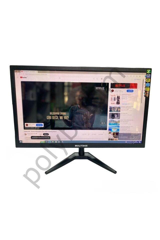 MULTİSEE 24'' FULL HD 1080P MS-236 HDMİ VGA 12V ADAPTÖR HD LED EKRAN MONİTÖR Renkli Tek Ebat