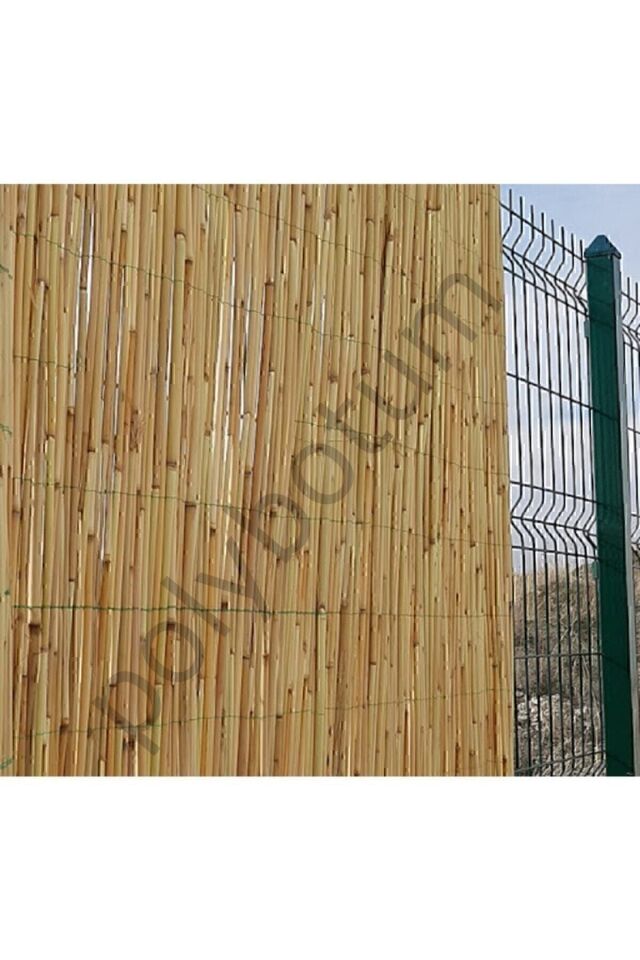 Doğal Kamış Hasır Çit 1,5m X 5m Doğal Bambu -bahçe Çiti - Gölgelik Hasır -tavan Dekorasyon turkuaz Tek Ebat 50 x 82