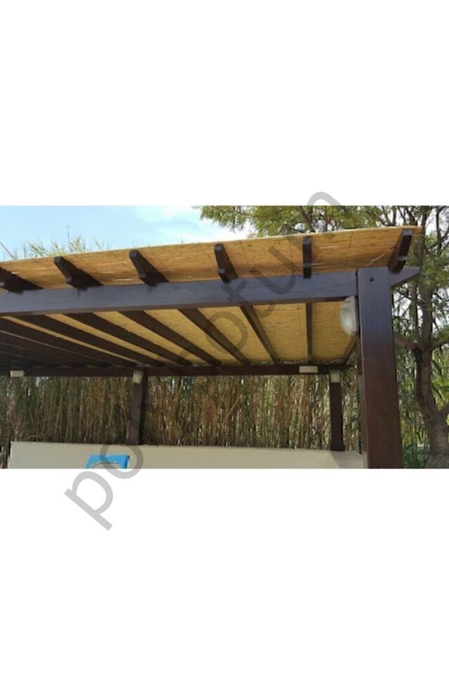 Doğal Kamış Hasır Çit 1,5m X 5m Doğal Bambu -bahçe Çiti - Gölgelik Hasır -tavan Dekorasyon turkuaz Tek Ebat 50 x 82
