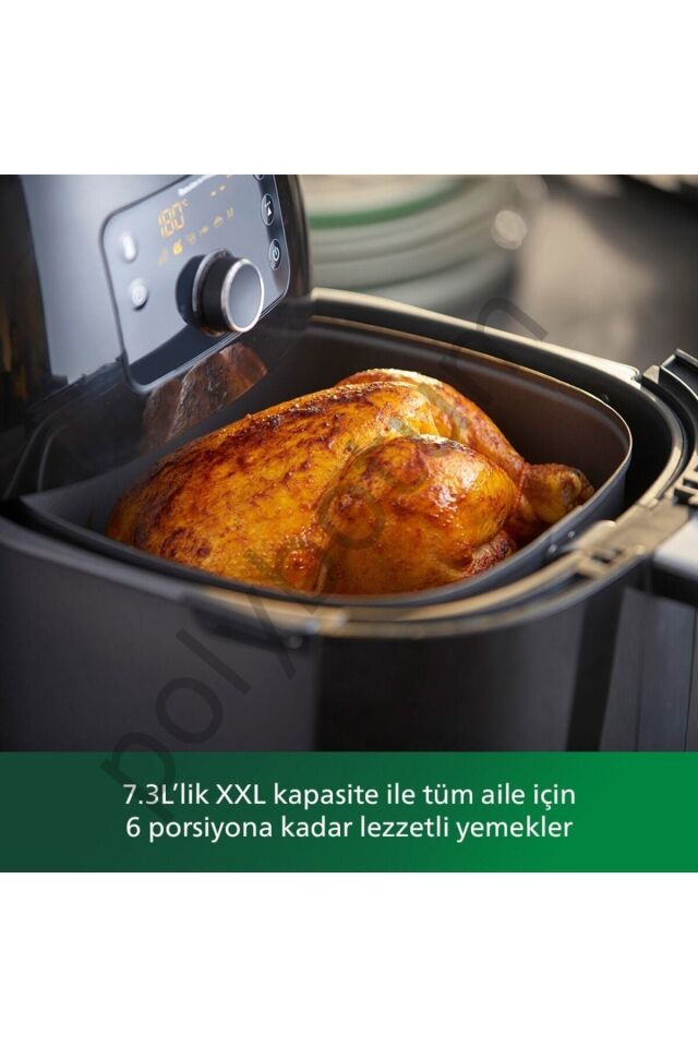 Airfryer XXL HD9650/90 Avance Collection 7.3 lt Yağsız ULTRA PREMİUM Fritöz Metalik Tek Ebat