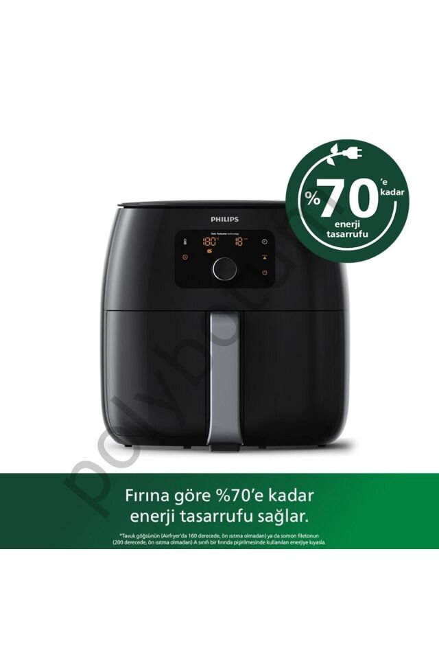 Airfryer XXL HD9650/90 Avance Collection 7.3 lt Yağsız ULTRA PREMİUM Fritöz Metalik Tek Ebat