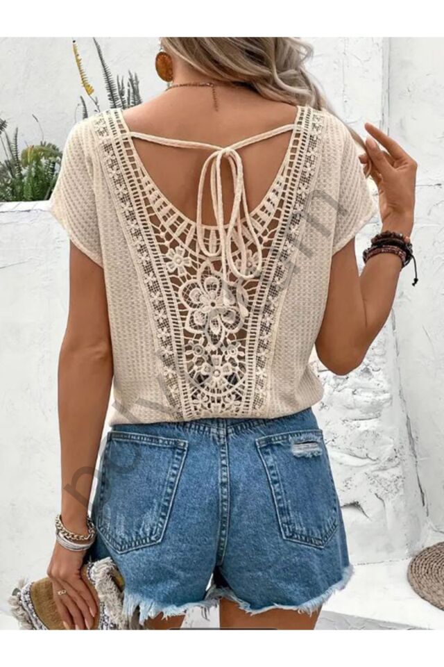 Tüy Baskılı Crew Neck Tank Top, Yaz Için Rahat Kolsuz Tank Top, Kadın Giyim KREM L