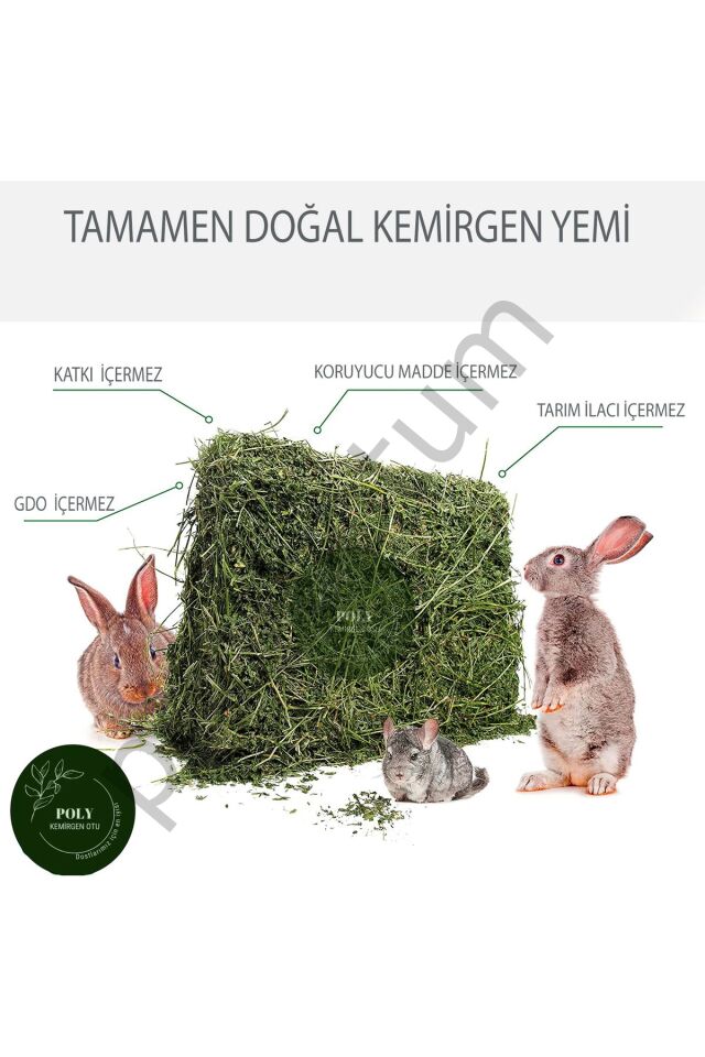 Kemirgenler Için Kuru Yonca Otu 750 Gr.  Tek Ebat