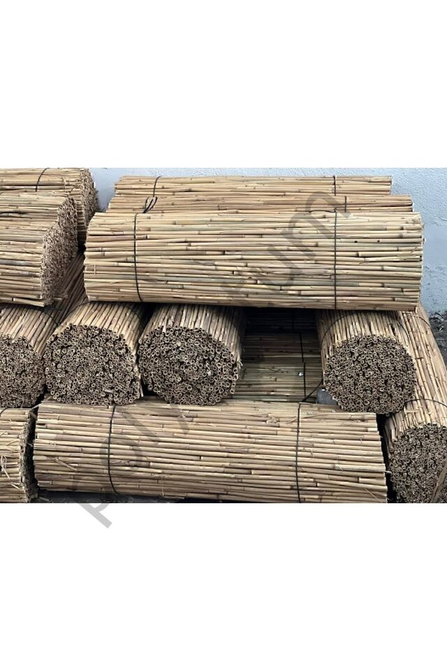 Doğal Kamış Hasır Çit 1m X 5m Doğal Bambu -bahçe Çiti - Gölgelik Hasır -tavan Dekorasyon turkuaz Tek Ebat 100 x 500