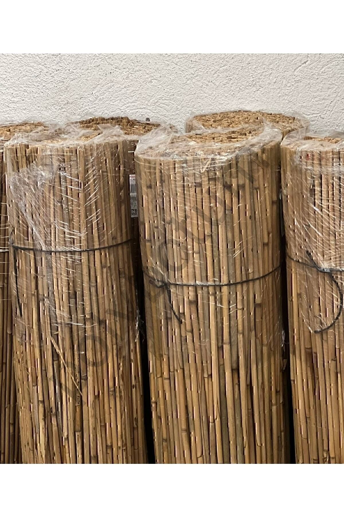 Doğal Kamış Hasır Çit 1m X 5m Doğal Bambu -bahçe Çiti - Gölgelik Hasır -tavan Dekorasyon turkuaz Tek Ebat 100 x 500