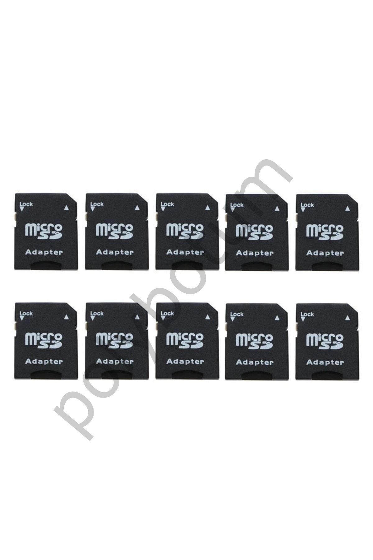 10 Adet Micro Sd Hafıza Kart Adaptörü Mikro Sd Card Adapter  Tek Ebat