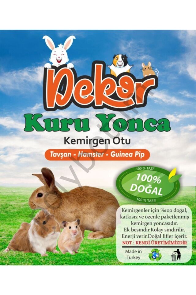 Yeni Mahsül Taze Yapraklı Kemirgen Için Yonca 500 gr  Tek Ebat