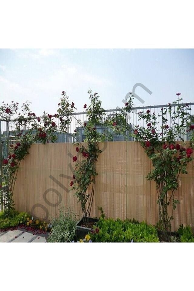 Doğal Kamış Hasır Çit 1m X 5m Doğal Bambu -bahçe Çiti - Gölgelik Hasır -tavan Dekorasyon  100 x 1500