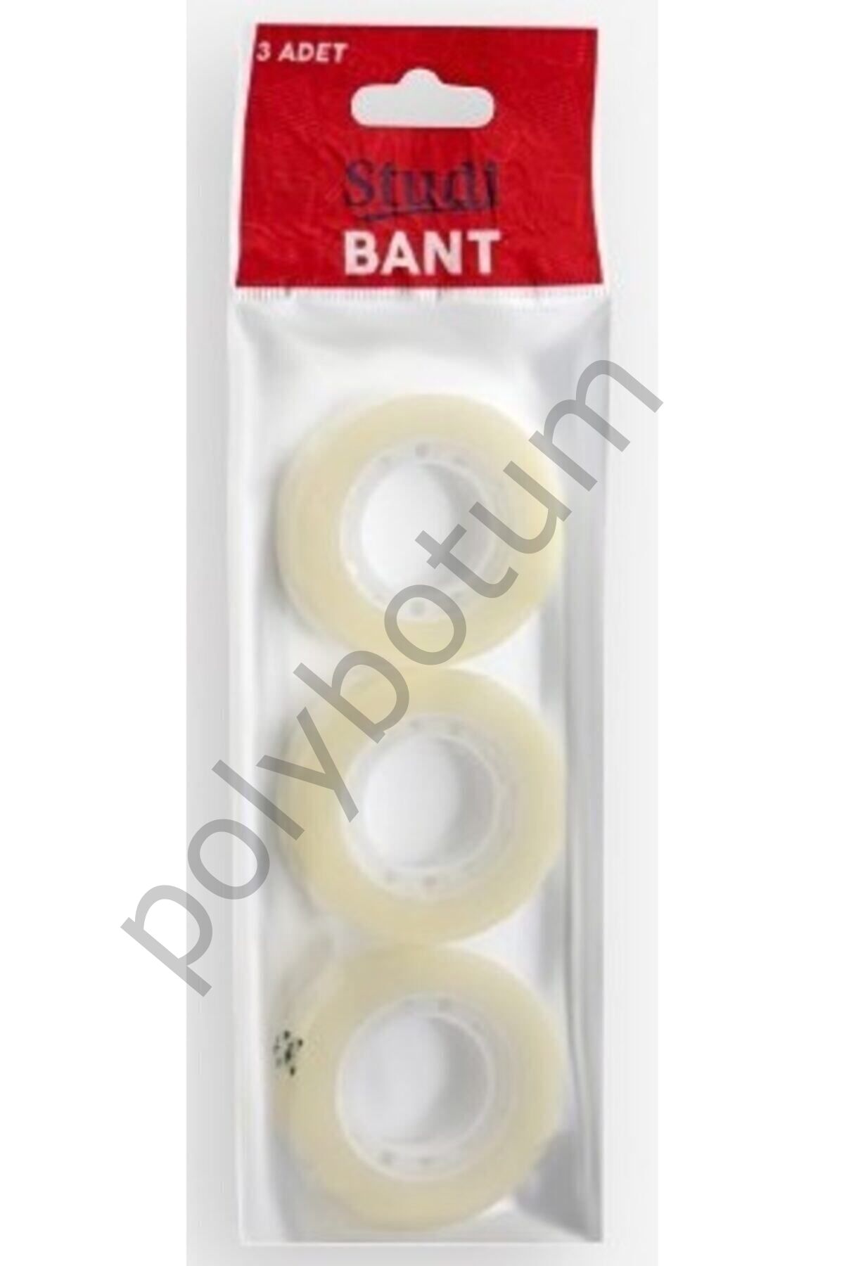 Studi Yapıştırıcı Bant 3'lü Paket  Tek Ebat