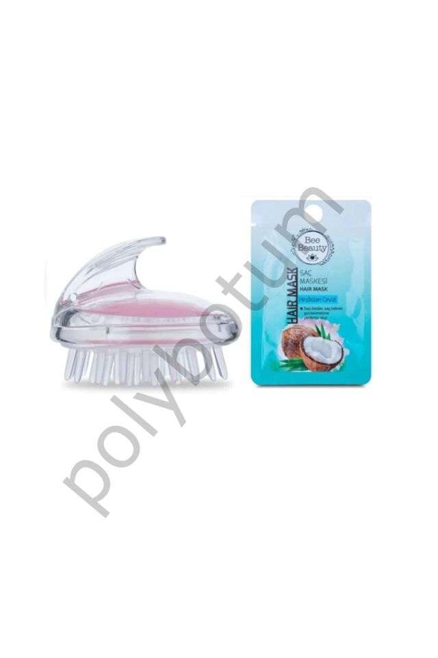 Saç Masaj Tarağı + Saç Maskesi Hindistan Cevizi Yağı 25 ml  Tek Ebat
