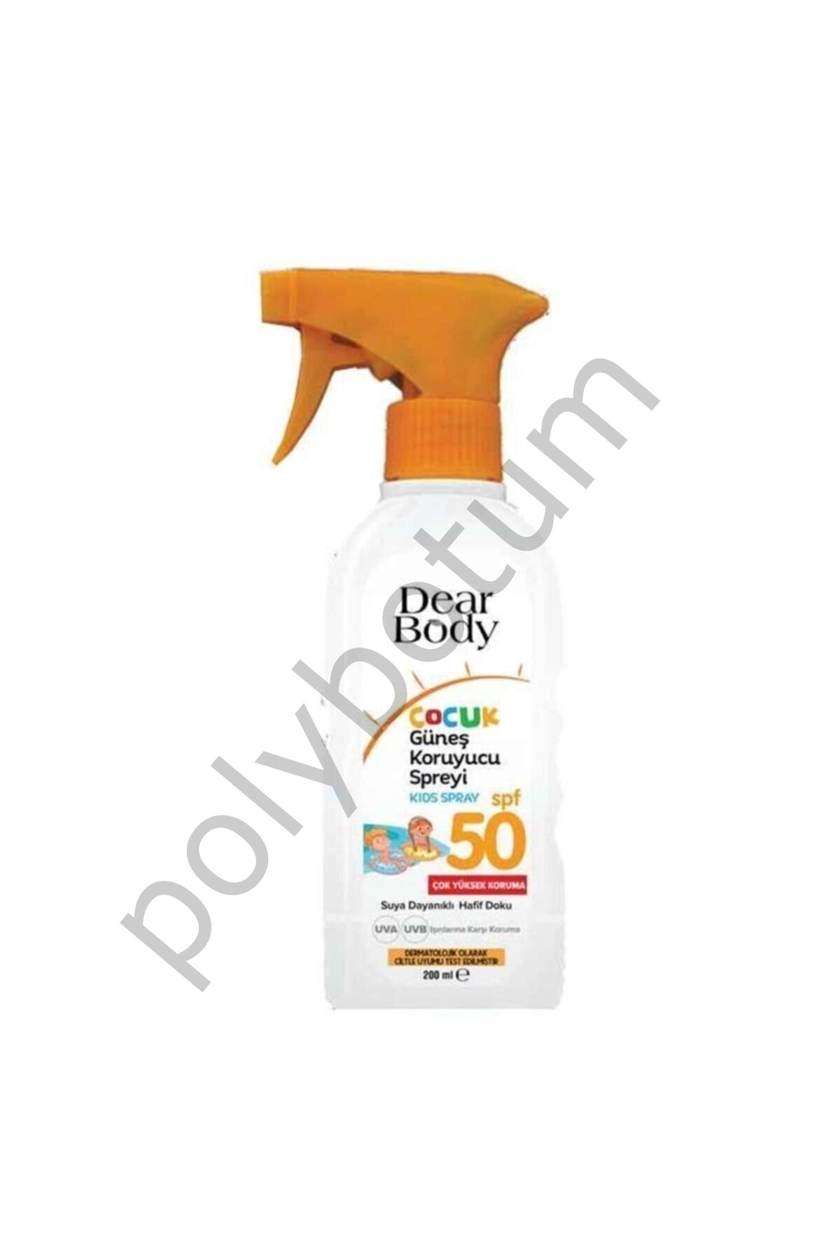 Spf 50 Çocuk Güneş Koruyucu Spreyi 200 ml  Tek Ebat