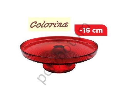 Colorina Dik Kenarlı Ayaklı Sunum Tabağı | Şık Cam Tasarım – Pasta, Kek ve Tatlı Sunumları İçin İdeal