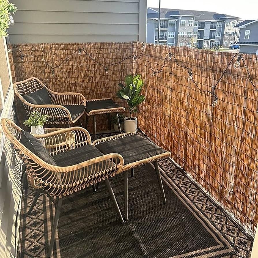 %100 Doğal  Bambu Kamış Hasır Bahçe Balkon Çit Gölgelik Gizlilik Çiti
