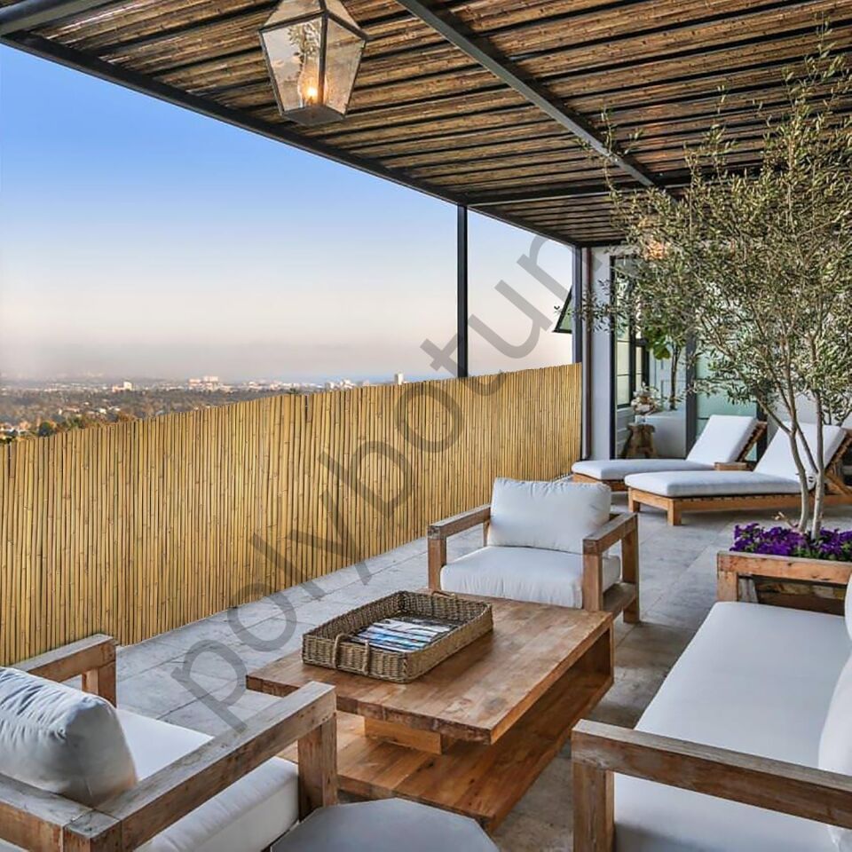 %100 Doğal  Bambu Kamış Hasır Bahçe Balkon Çit Gölgelik Gizlilik Çiti
